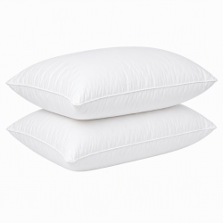 Royal Hotel Bedding Down Pillow 500 Thread Count 100% Cotton, Down, Firm, Set of 2 Pillows