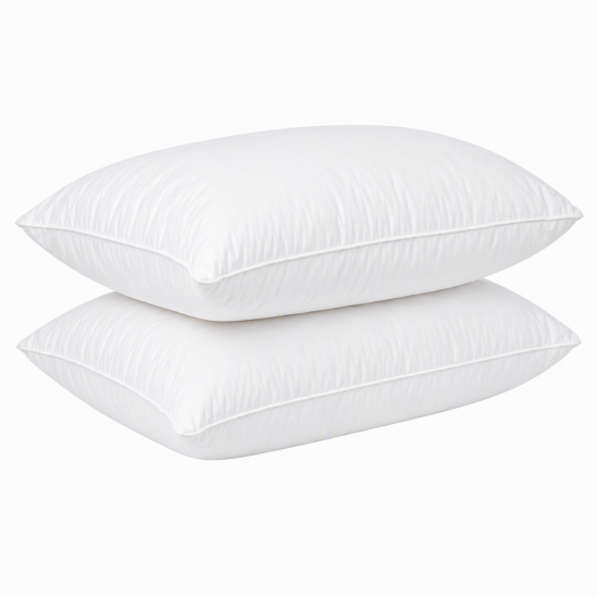 Royal Hotel Bedding Down Pillow 500 Thread Count 100% Cotton, Down, Firm, Set of 2 Pillows
