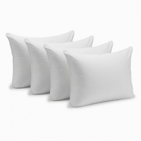 Hypoallergenic Down-Alternative Hotel Quality Super Soft Bed Pillows (4-Pack) - Provides Support For All