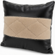PU Leather Splicing Plush Pillow Cover Waist Support Pillowcase for Bedroom