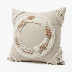 Nordic Macrame Tufted Pillow for Case Boho Irregular Circle Pattern Cushion Cove