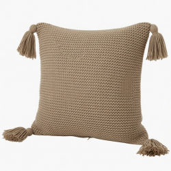 Nordic Knitted Throw Pillow for Case with Tassel Solid Color Square Cushion Cove