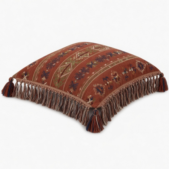 1PC Pillow Case Ethnic Pillow Cover 45x45cm Features Fringe and Tassels