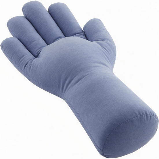 Cozy Blue Nordic-Style Hand Pillow | Plush Huggable Body Pillow for Comfort & Sleep Support