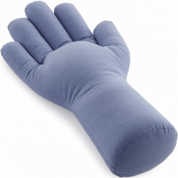 Cozy Blue Nordic-Style Hand Pillow | Plush Huggable Body Pillow for Comfort & Sleep Support