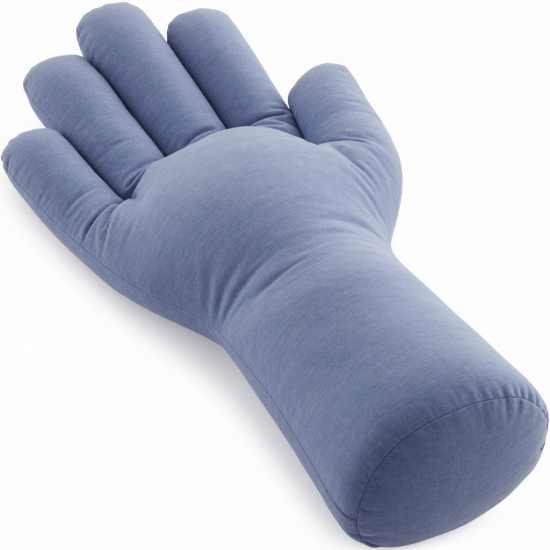 Cozy Blue Nordic-Style Hand Pillow | Plush Huggable Body Pillow for Comfort & Sleep Support