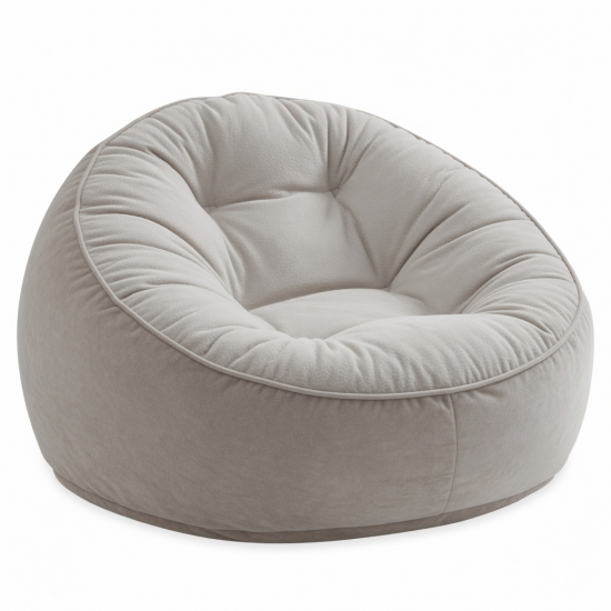 Memory Foam Beanbag Pillow for Office Nap, Sofa, and Bed - Cute Round Backrest Cushion