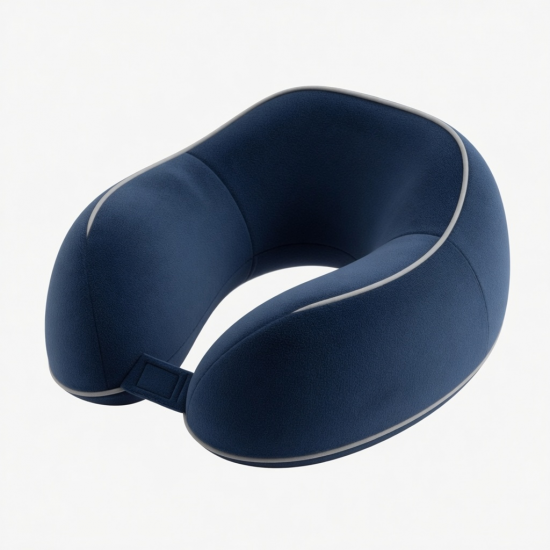 Memory Foam Travel Neck Pillow for Airplane Car Train - U-Shaped Support for Sleeping on Long Trips