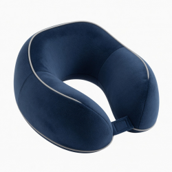 Memory Foam Travel Neck Pillow for Airplane Car Train - U-Shaped Support for Sleeping on Long Trips