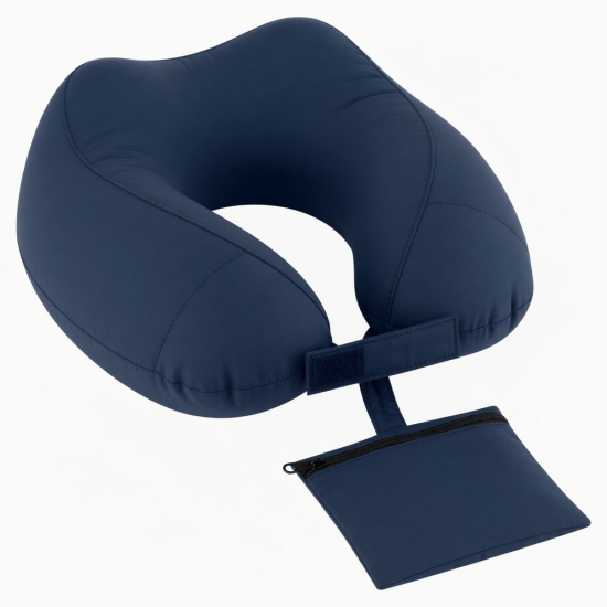 Multi-Purpose Travel Pillow with Storage Bag: Inflatable Neck Support & Portable Organizer