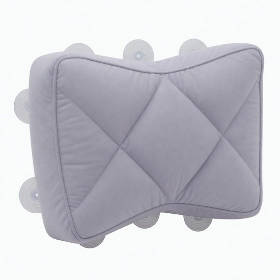 Oversized Bath Pillow With Thick Padding Ergonomic Design 6Strong Suction Cups For Stability