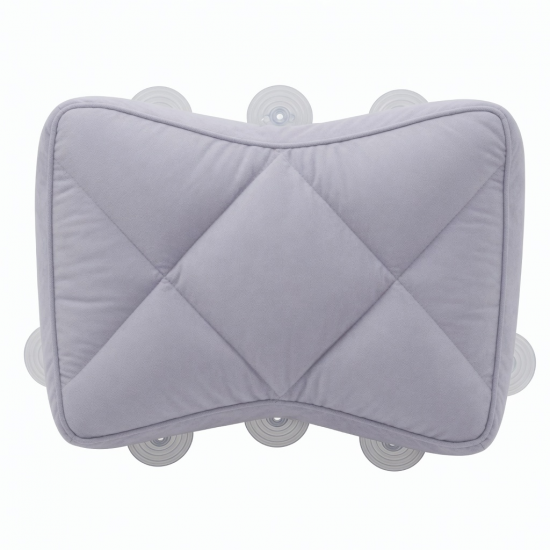Oversized Bath Pillow With Thick Padding Ergonomic Design 6Strong Suction Cups For Stability