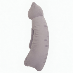 Cute Cat-Shaped Long Body Pillow for Side Sleepers, Leg Hugging & Back Support Cushion, Removable Washable