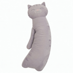 Cute Cat-Shaped Long Body Pillow for Side Sleepers, Leg Hugging & Back Support Cushion, Removable Washable