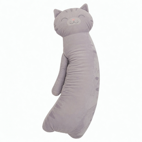 Cute Cat-Shaped Long Body Pillow for Side Sleepers, Leg Hugging & Back Support Cushion, Removable Washable