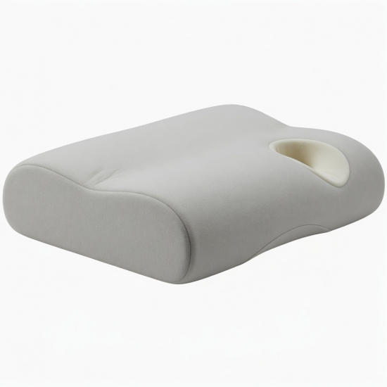 Memory Foam Pillow with Ear Hole – Side Sleeper Neck Support, Compatible with 3M Earplugs & Headphones