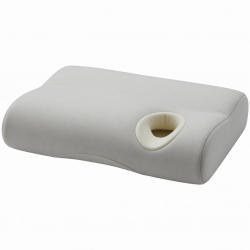 Memory Foam Pillow with Ear Hole – Side Sleeper Neck Support, Compatible with 3M Earplugs & Headphones