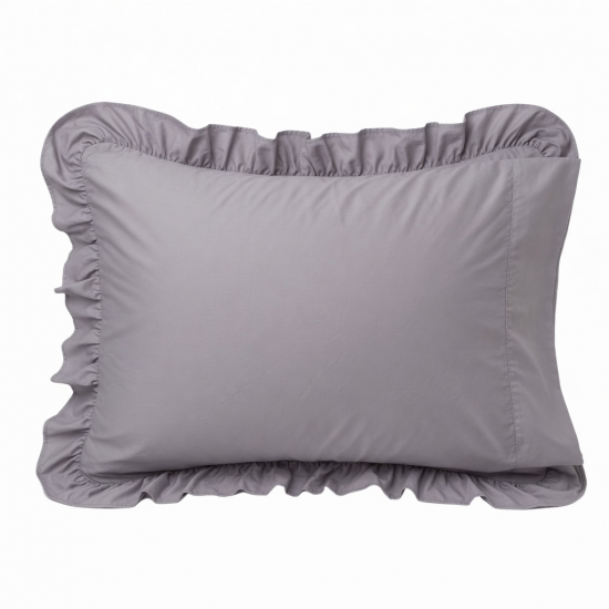 Pillow Case Wrinkle Resistant Pillow Cover 17.7Inch /19.7inch Ruffled Edge