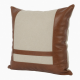 PU Splicing Linen Pillow Cover Snugglys Removable Warm Waist Pillow Case