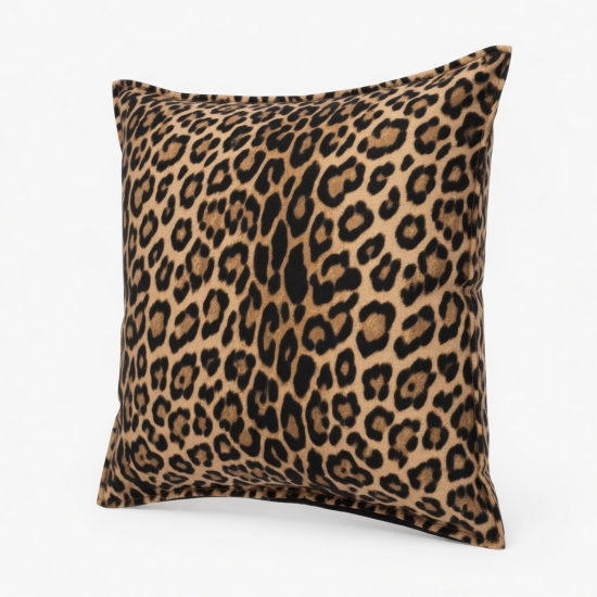 Leopard Print Pillow Cover Polyester Fabric Square Or Rectangle