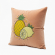 Nordic Yellow Series Decorative Throw Pillow for Case Pineapple Lemon Graphic Print Polyester Peach Velvet