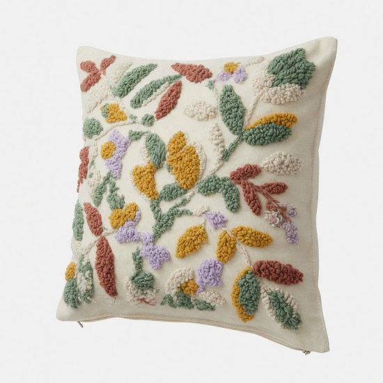 Tufted Hand Embroidery Cushion Pillow Cover Handmade Throw Pillow Covers Home Decor Backrest Cushion for Case