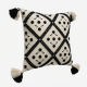 Nordic Modern Minimalist Throw Pillow for Case Farmhouse Black Cream Geometric Tufted Tassels Decorative