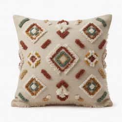 Boho Decorative Throw Pillow Cover Soft Woven Tufted Pillow for Case Cushion Cases for Sofa Couch Bedroom Car