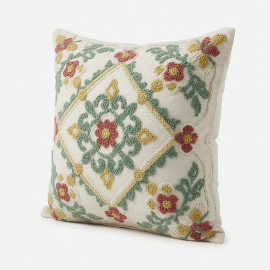Tufted Embroidery Pillowcase Throw Pillow for Case Sofa Cushion Cover Home Decoration for Living Room Bedroom