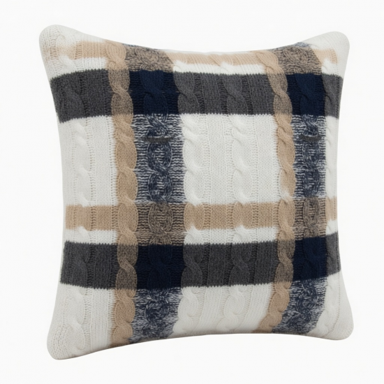 Modern Sweater Throw Pillow for Case Twist Cable Knit Geometric Plaid Cushion Co