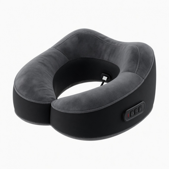 Travel Neck Pillow/Electric Neck Massage Tool with Heating,Memory Foams Pillow for Neck Relief,Neck Support